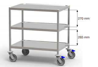 BORDSVAGN UTAN HANDTAG 3 PLAN 1100 MM