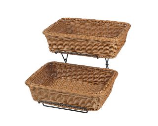 BRÖDKORG BRUN 2 SET MED STÄLLNING, PP PLAST