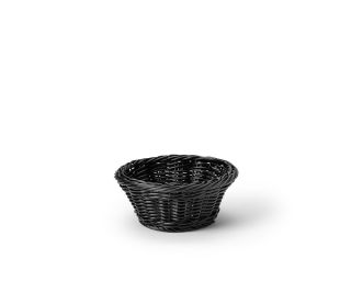 BRÖDKORG SVART PP PLAST, RUND, D18,5CM, H7,5CM