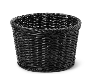 BRÖDKORG SVART PP PLAST, RUND, D26CM, H16CM