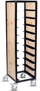 BRICKVAGN ENKEL 280 x 360 MM SVART NATUR SIDA