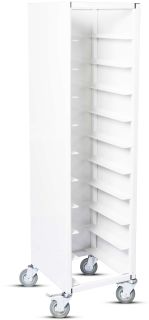 BRICKVAGN ENKEL 330 x 430 MM VIT TRE TÄCKTA SIDOR
