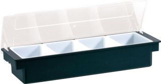 COCKTAIL DISPENSER PLASTIC BLACK 4 INSERTS