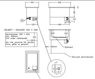 VATTENBAD FÖR INBYGGNAD 1 BRUNN