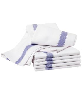 KÖKSHANDDUK VIT/BLÅ 50X70CM 6-P