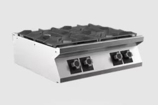GASSPIS MARENO M1-90 PC98GT - 4 öppna brännare 2 × 6 kW, 2 × 10 kW - 800 × 920 × 250 mm