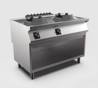 GASWOK MARENO M1-70 WK712GG - 2 wokbrännare med kastrullstöd - 1200 × 750 × 900 mm