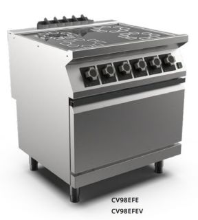 GLASKERAMIKSPIS MED UGN MARENO M1-90 CV98EFE - 4 zoner Ø 300 mm 4 kW - 2/1 GN elektrisk ugn 6kW