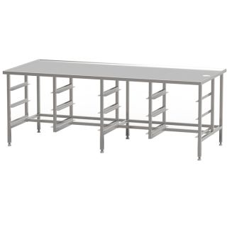 INLÄMNINGSBÄNK 2805 x 1000 MM MED GEJDRAR FÖR 50 x 50 CM KORGAR