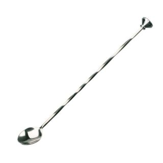 ITALIAN BAR SPOON WITH MUDDLER 285 MM