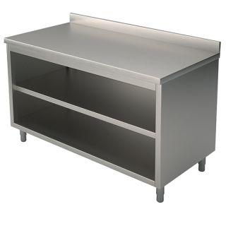 KÖKSBÄNK MED ÖPPET HYLLPLAN OCH KANT 1200 x 700 MM