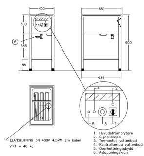 KOKERI MED 1 BRUNN 4.5 kW