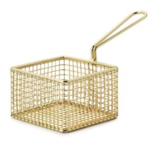 MINI FRITYRKORG I GULD ROSTFRITT