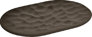 CARVED Platter oval 18x12cm