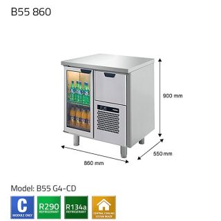 BARKYLBÄNK FÖR LIVSMEDEL OCH DRYCKER B55/2-CDE 860 - COLIA