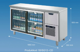 BARKYLBÄNK FÖR LIVSMEDEL OCH DRYCKER B55/SG12CDE 1660 BAR LINE - COLIA