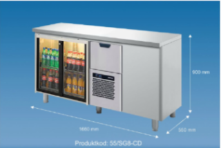 BARKYLBÄNK FÖR LIVSMEDEL OCH DRYCKER B55/SG8-CDE2 1660 BAR LINE - COLIA