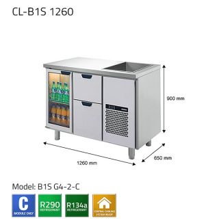BARKYLBÄNK FÖR FÖRVARING AV DRYCKER CL-B1S C1260 - PORKKA
