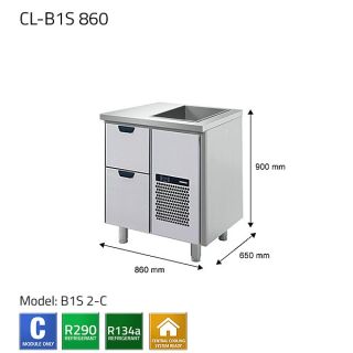 BARKYLBÄNK FÖR FÖRVARING AV DRYCKER CL-B1S C860 - PORKKA