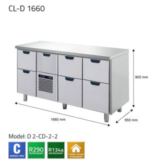 KYLKBÄNK COLD LINE CL-D C2060 FÖR DRYCKER - PORKKA