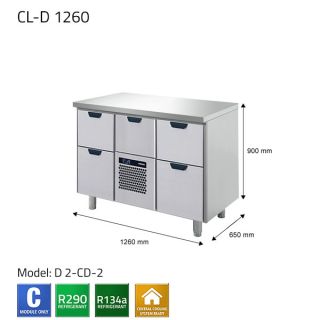 KYLKBÄNK COLD LINE CL-D C1260 FÖR DRYCKER - PORKKA
