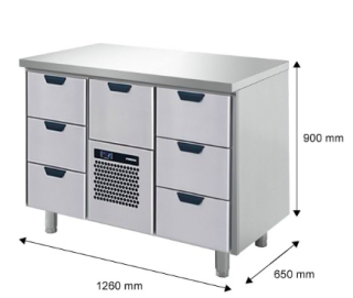 KYLBÄNK COLD LINE GNH1CE11, 1660mm, ECO FÖR FÖRVARING AV LIVSMEDEL