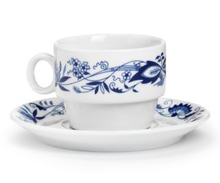 RETRO BLÅ KANT KAFFEFAT D14CM