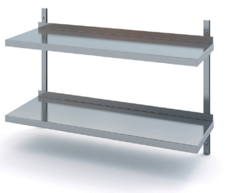 ROSTFRIA VÄGGHYLLOR 2 PLAN 600 x 300 MM