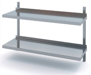 ROSTFRIA VÄGGHYLLOR 2 PLAN 1000 x 400 MM