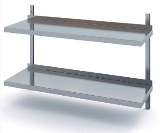 ROSTFRIA VÄGGHYLLOR 2 PLAN 1600 x 400 MM