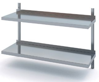 ROSTFRIA VÄGGHYLLOR 2 PLAN 2100 x 400 MM