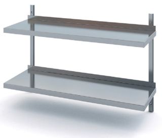 ROSTFRIA VÄGGHYLLOR 2 PLAN 2400 x 400 MM