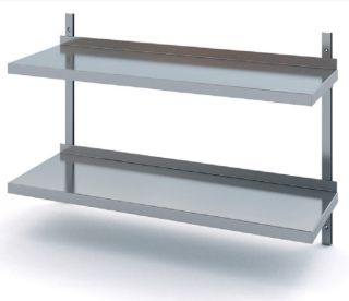 ROSTFRIA VÄGGHYLLOR 2 PLAN 2600 x 400 MM