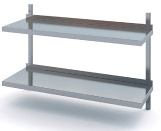ROSTFRIA VÄGGHYLLOR 2 PLAN 2800 x 400 MM