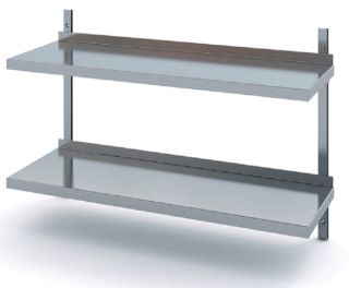 ROSTFRIA VÄGGHYLLOR 2 PLAN 2900 x 400 MM
