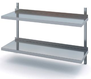 ROSTFRIA VÄGGHYLLOR 2 PLAN 700 x 500 MM