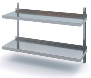 ROSTFRIA VÄGGHYLLOR 2 PLAN 800 x 500 MM