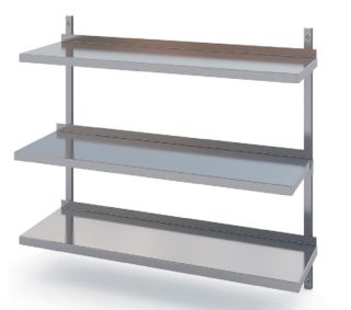 ROSTFRIA VÄGGHYLLOR 3 PLAN 2600 x 300 MM