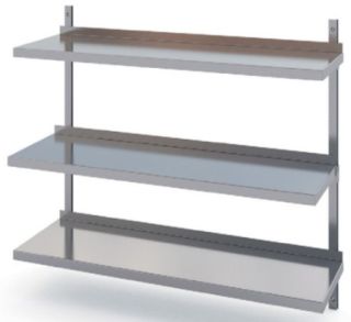 ROSTFRIA VÄGGHYLLOR 3 PLAN 1100 x 500 MM