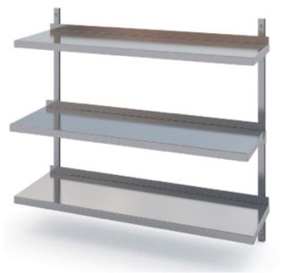 ROSTFRIA VÄGGHYLLOR 3 PLAN 1600 x 400 MM