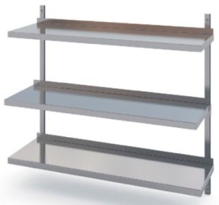ROSTFRIA VÄGGHYLLOR 3 PLAN 1700 x 400 MM