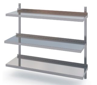 ROSTFRIA VÄGGHYLLOR 3 PLAN 2000 x 300 MM