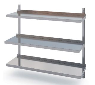 ROSTFRIA VÄGGHYLLOR 3 PLAN 2300 x 300 MM