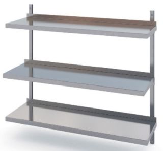 ROSTFRIA VÄGGHYLLOR 3 PLAN 2600 x 500 MM