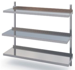 ROSTFRIA VÄGGHYLLOR 3 PLAN 800 x 500 MM