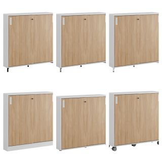 SKJUTDÖRRSKÅP 120x40x107,5CM – EK MONTERAT