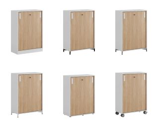 SKJUTDÖRRSKÅP 80X40X107,5CM – EK MONTERAT