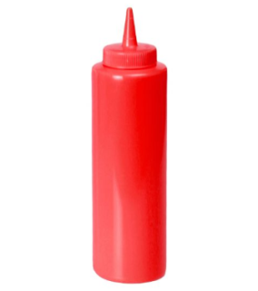 SQUEEZE BOTTLE RED MEDIUM 355 ML