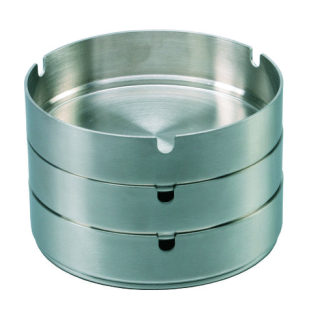 STACKABLE ASHTRAY STAINLESS STEEL D120 MM
