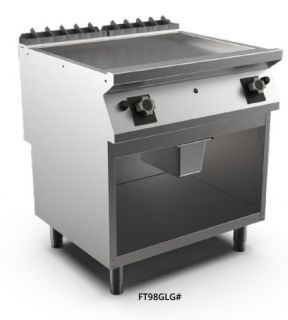 STEKHÄLL GAS HS MARENO M1-90 FT98GLG# - 2 zoner, slät stekyta, mild steel - 800 × 920 × 900 mm